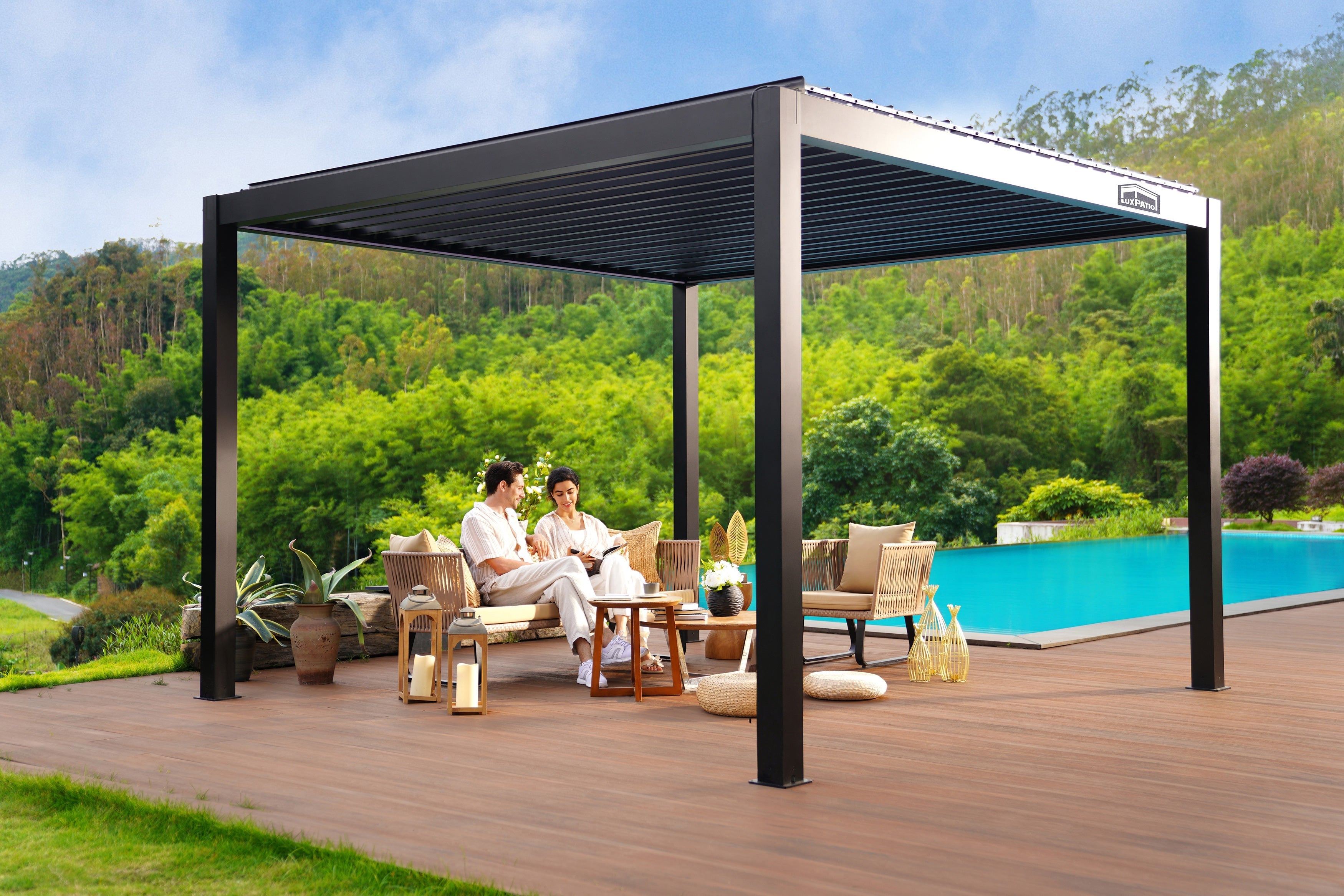 EaglePatio Aluminum Louvered Pergola