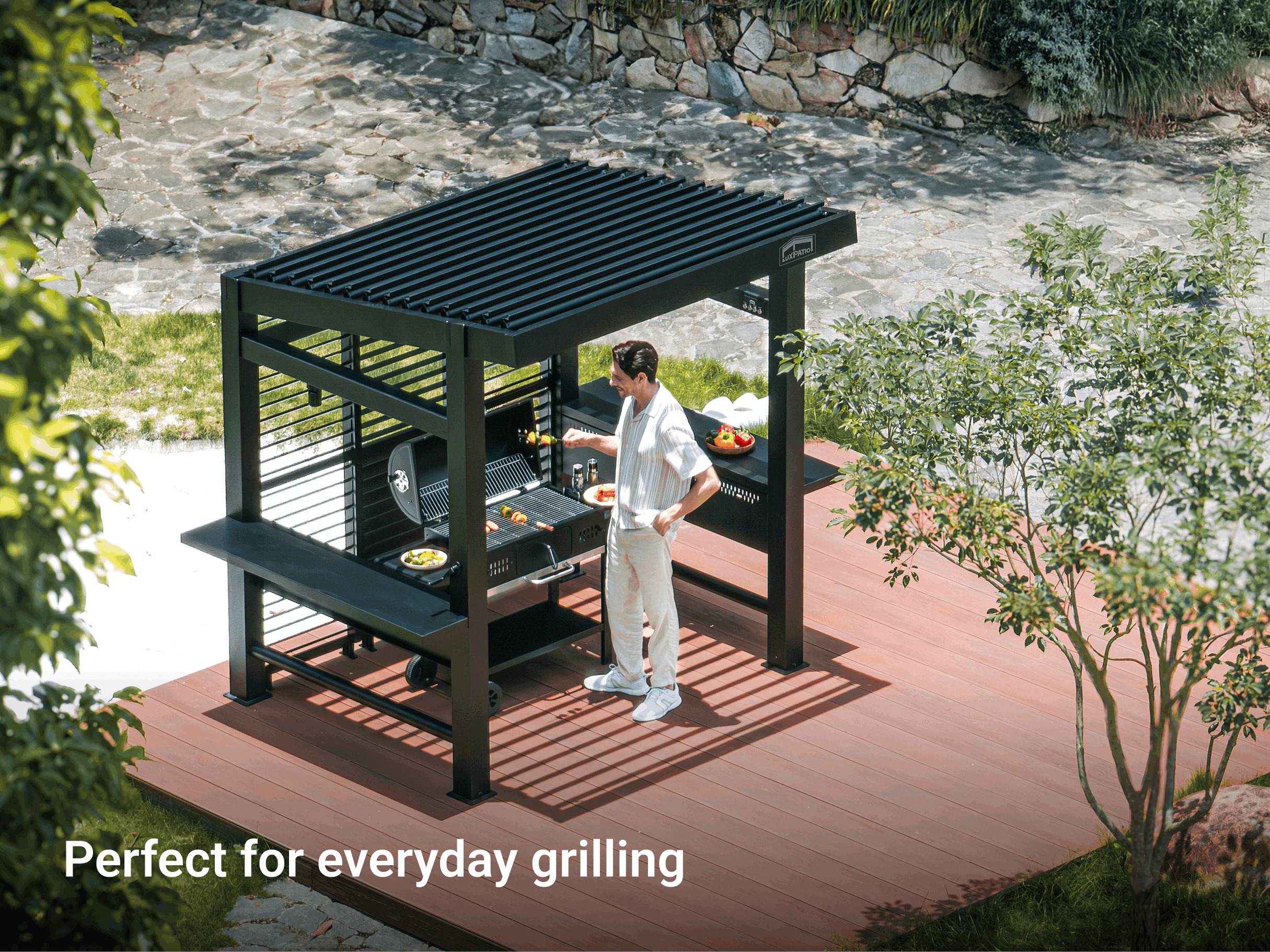 Grill Louvered Pergola Pro