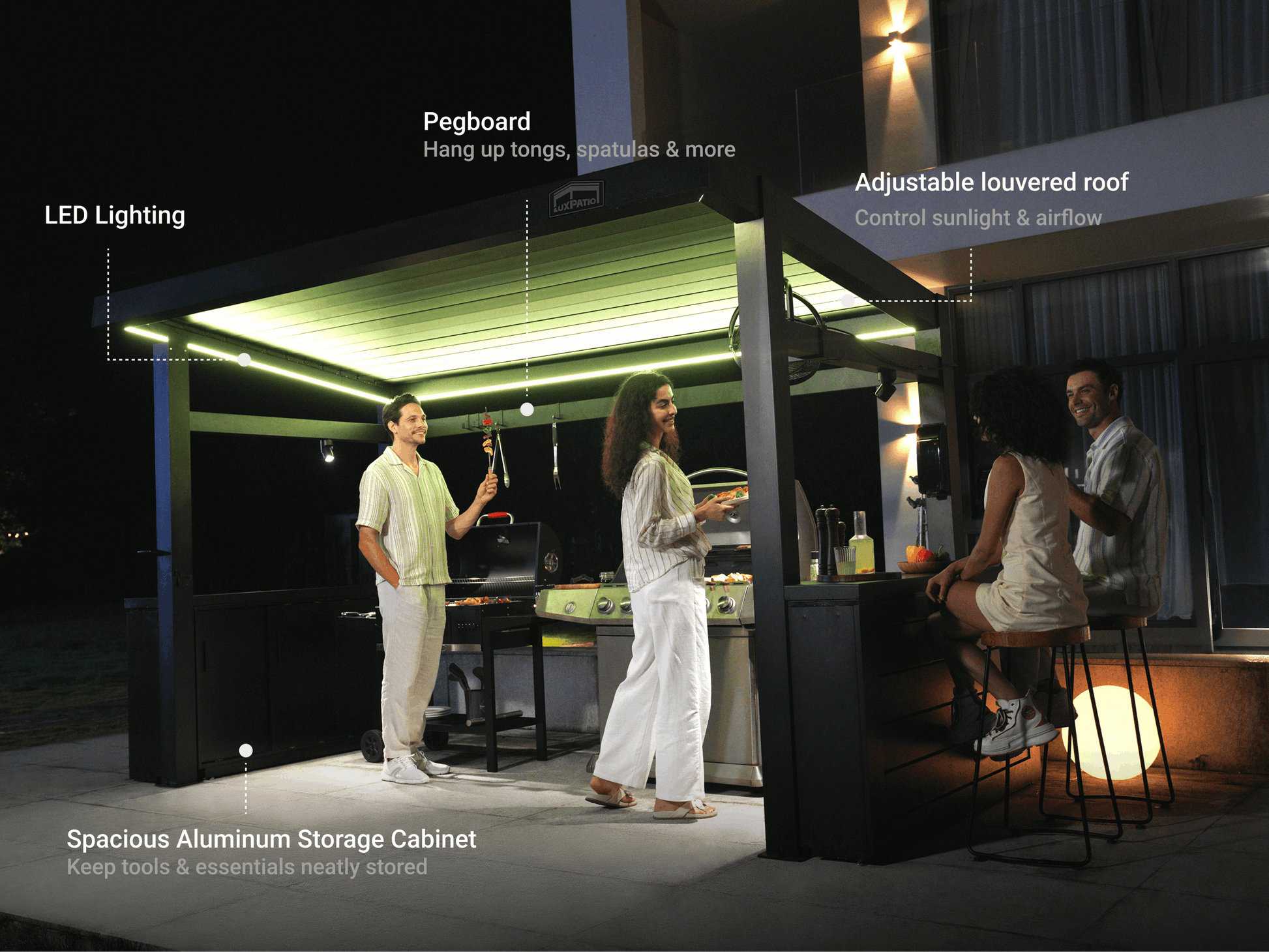 Grill Louvered Pergola Pro