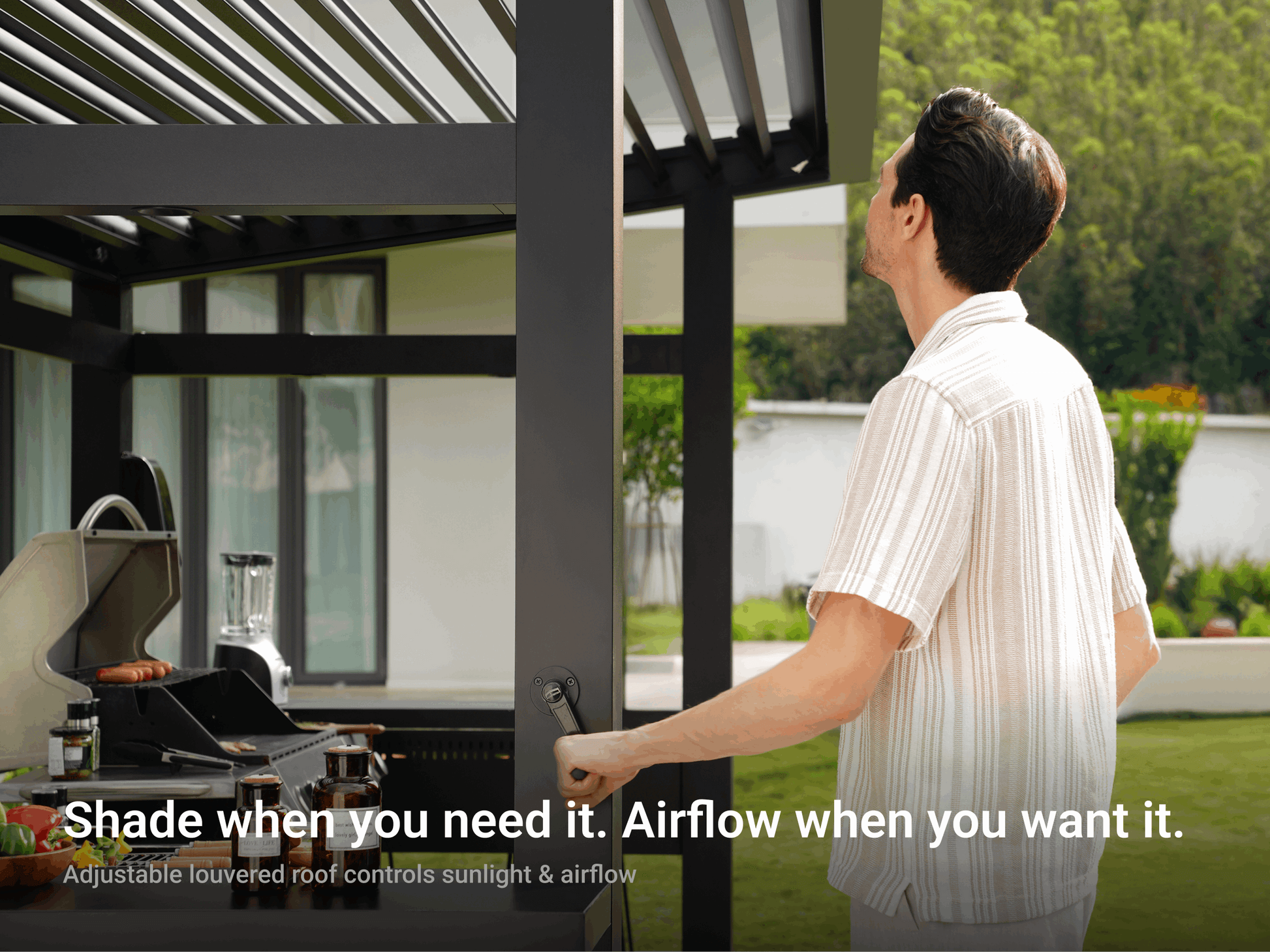 Grill Louvered Pergola Lite