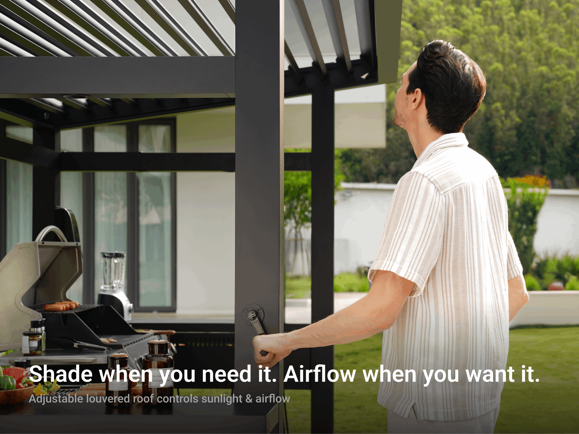 Grill Louvered Pergola Lite