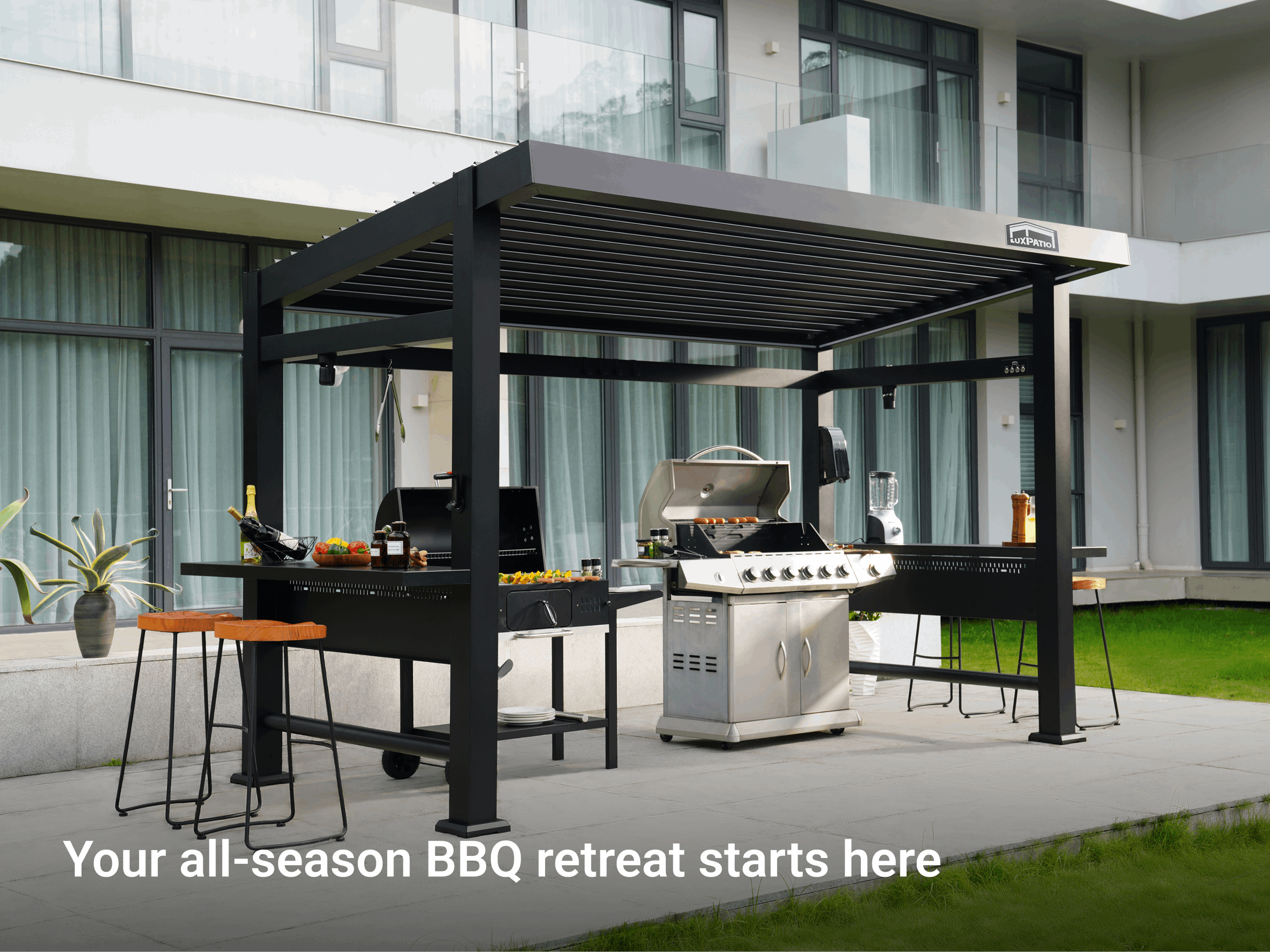 Grill Louvered Pergola Pro