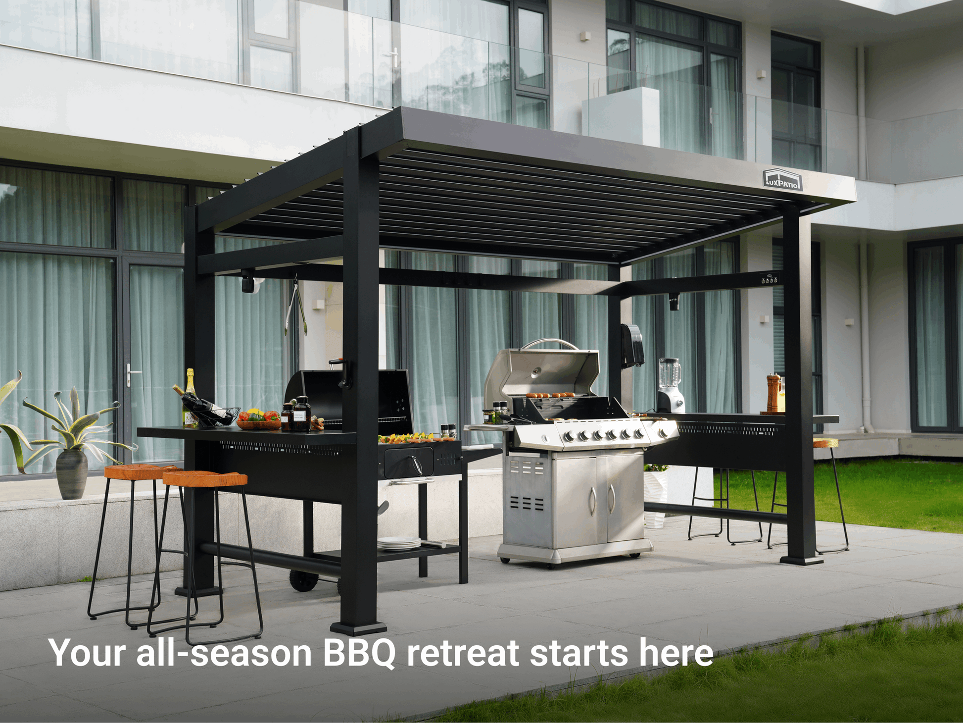 Grill Louvered Pergola Pro