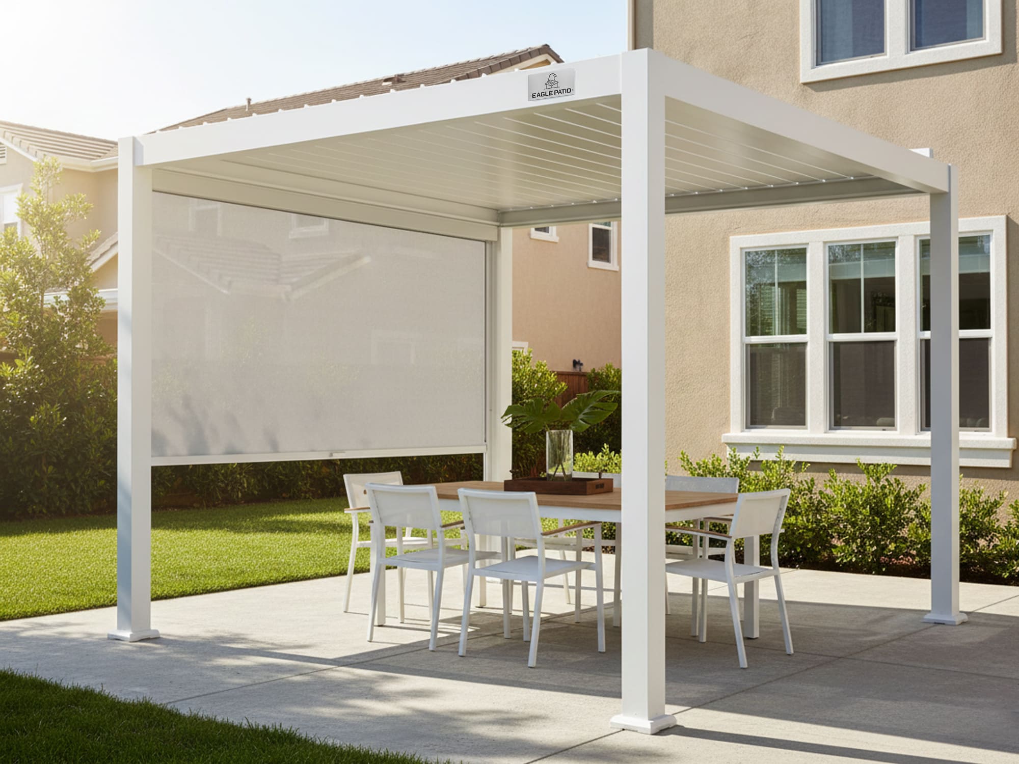 Shade Screen for L5 Louvered Pergola