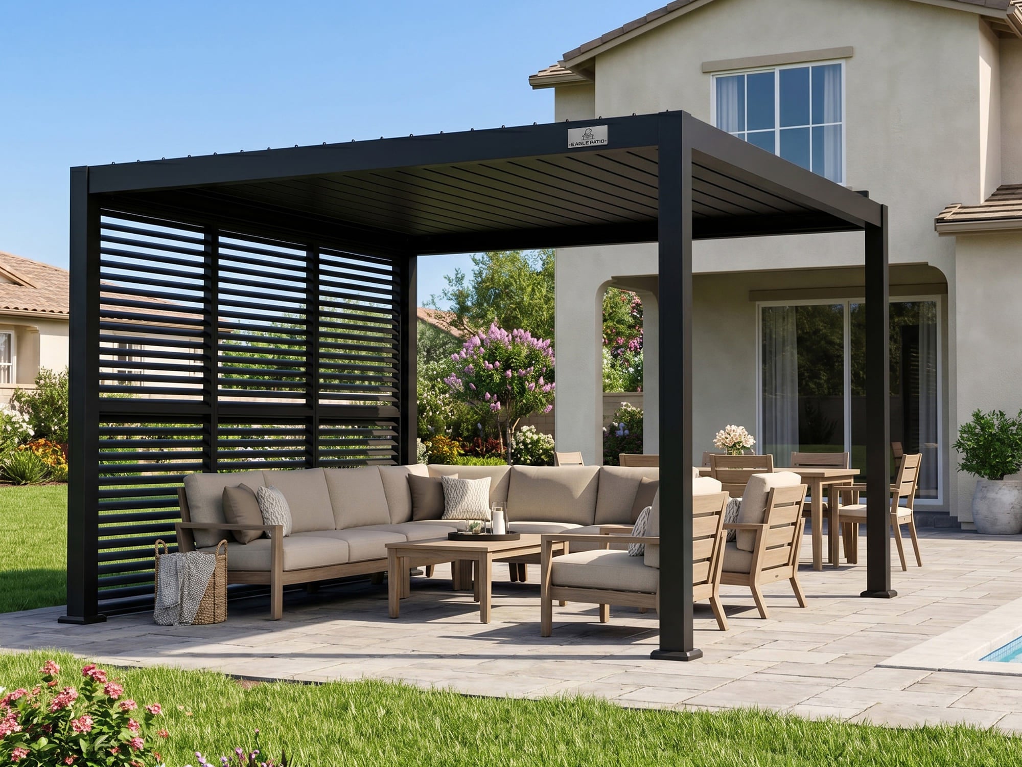 L5 Aluminum Louvered Pergola