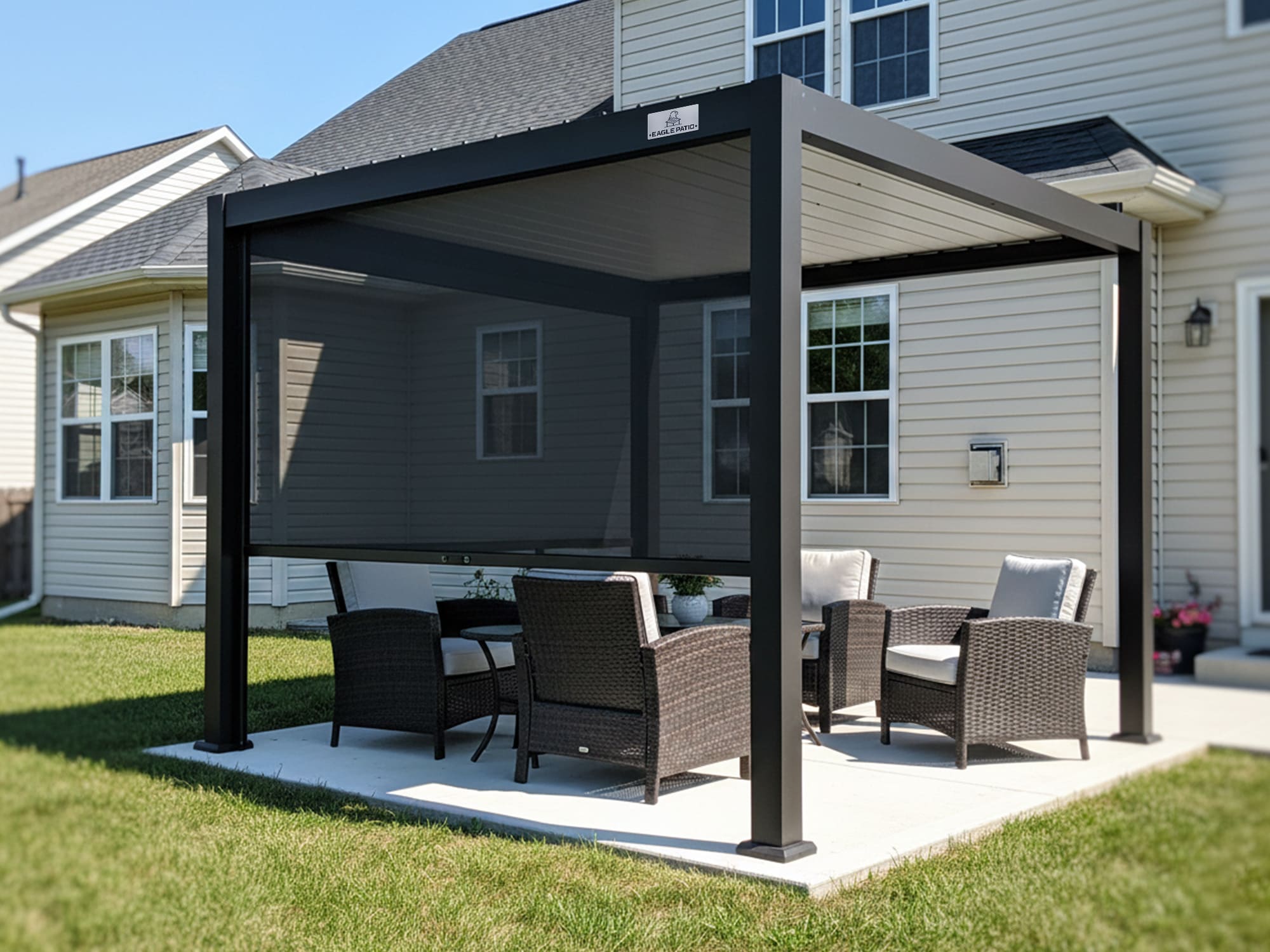 Shade Screen for L5 Louvered Pergola