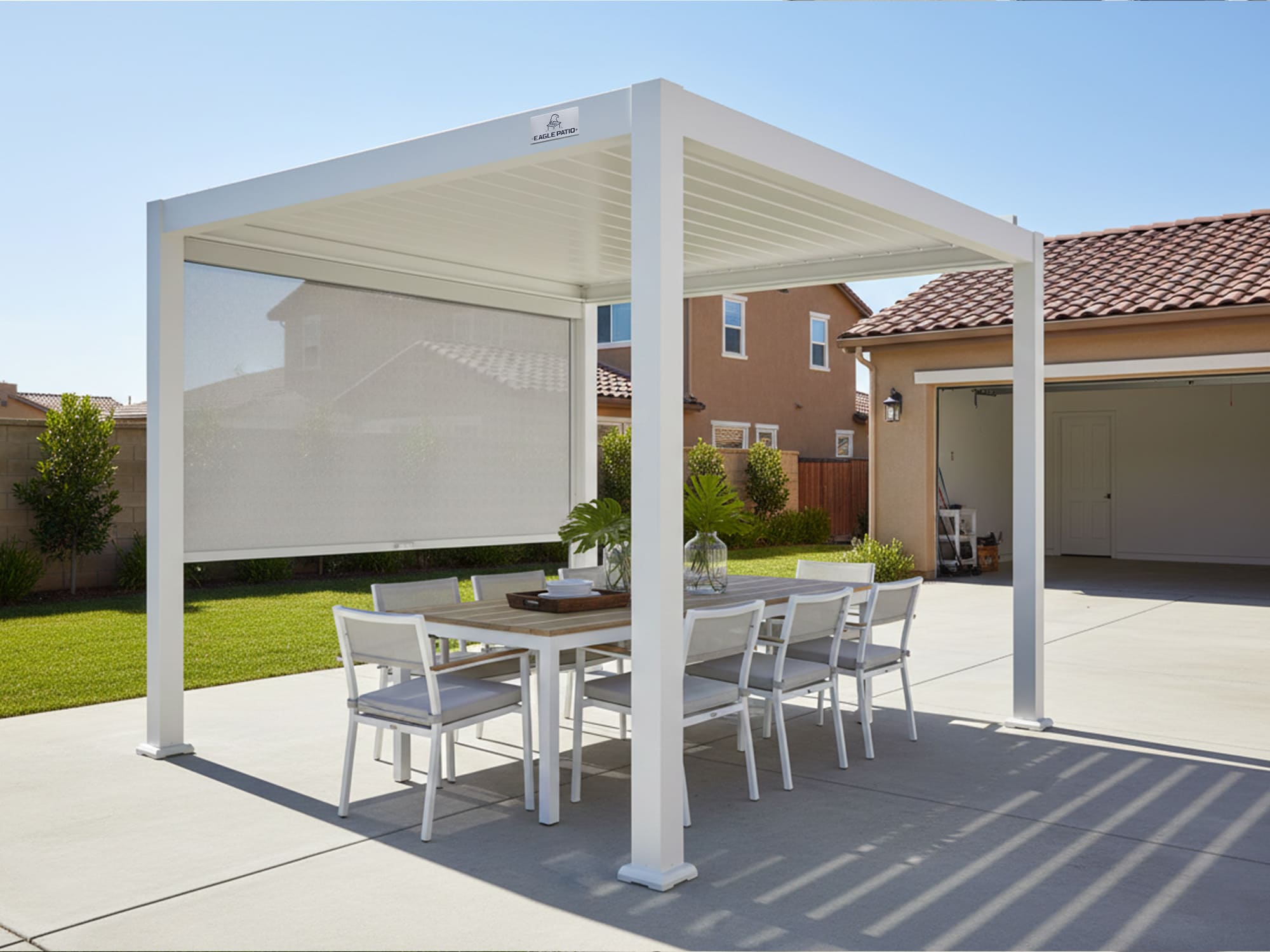 Shade Screen for L5 Louvered Pergola