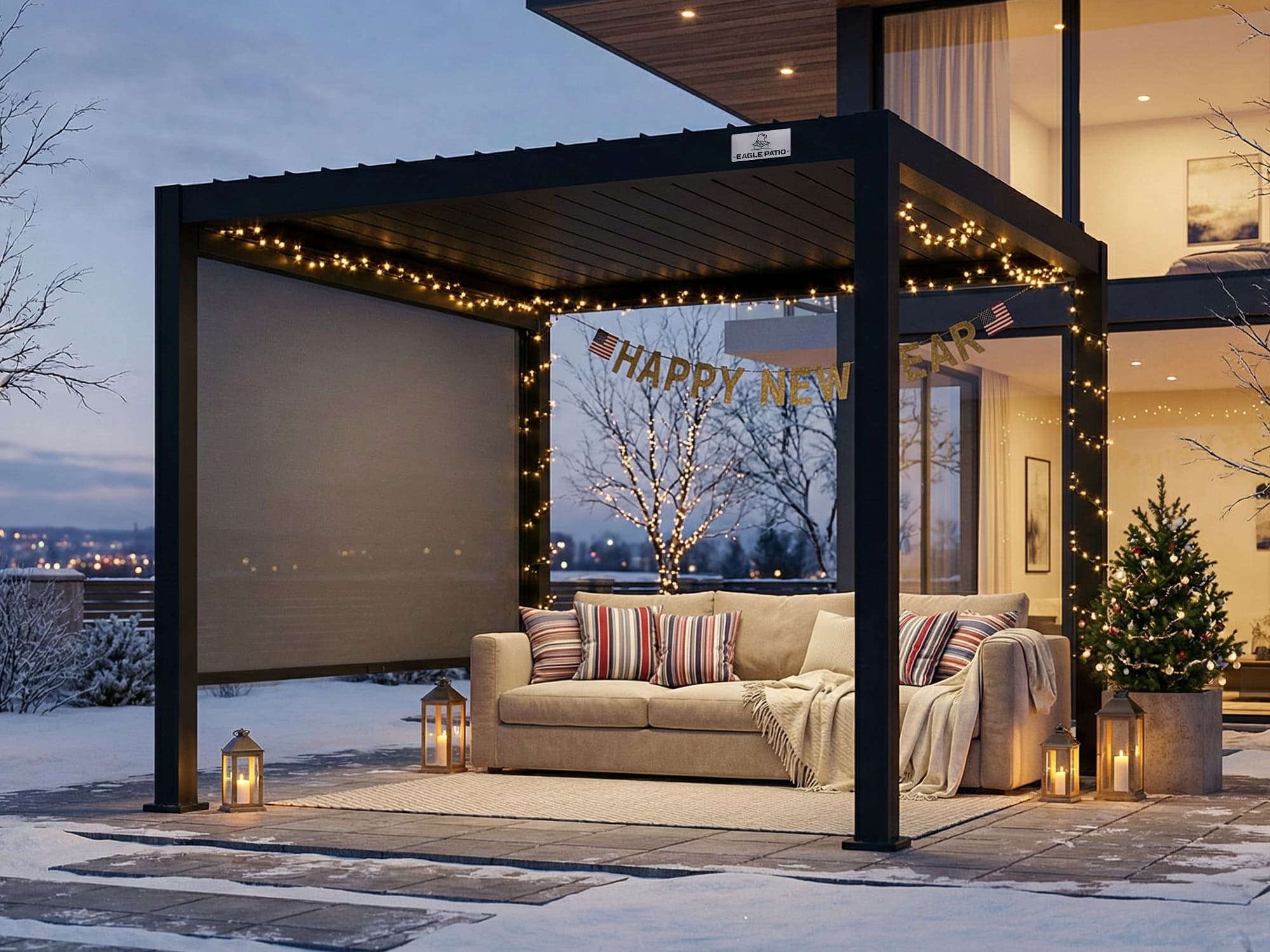 Shade Screen for L5 Louvered Pergola