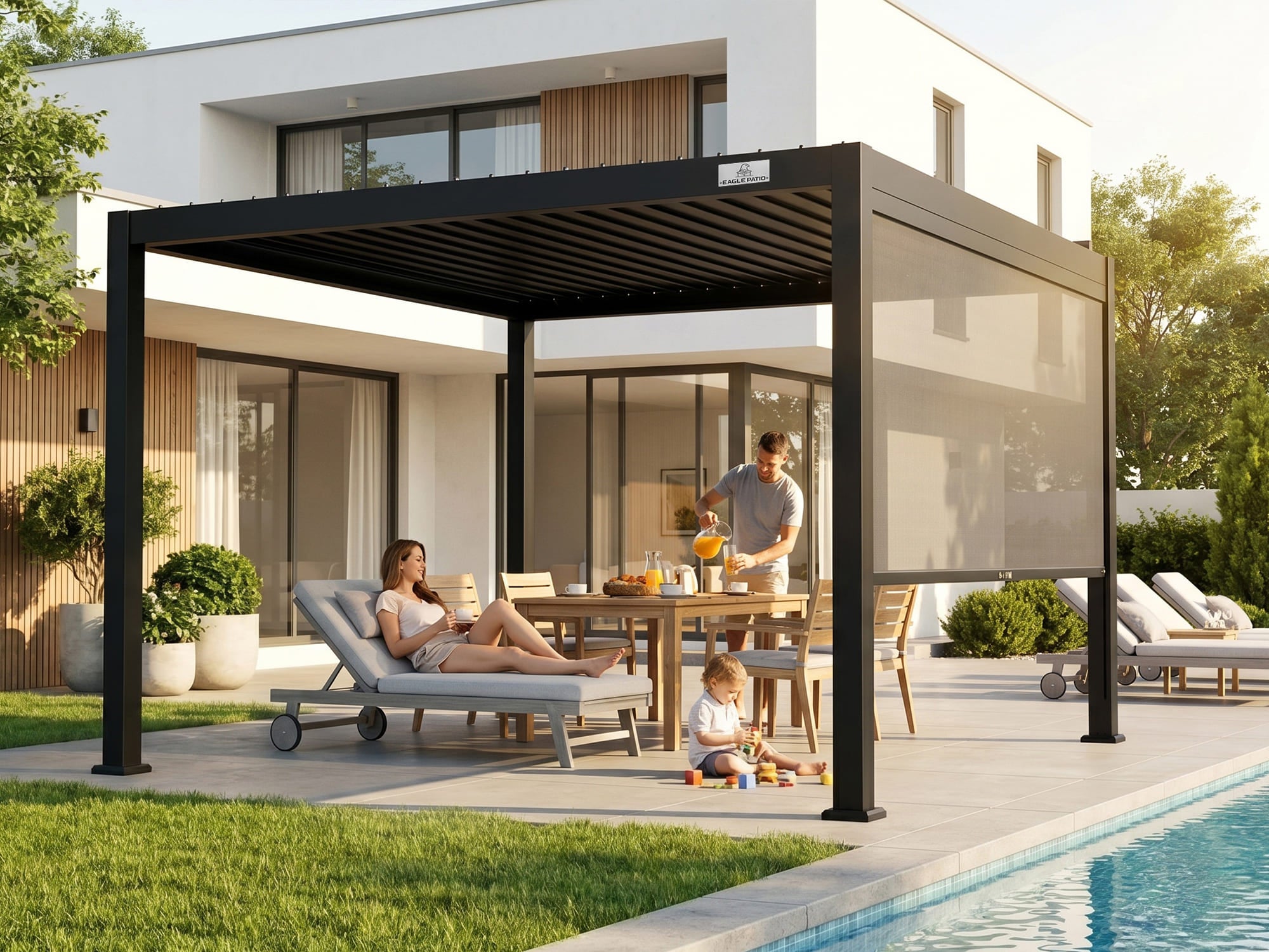 L5 Aluminum Louvered Pergola