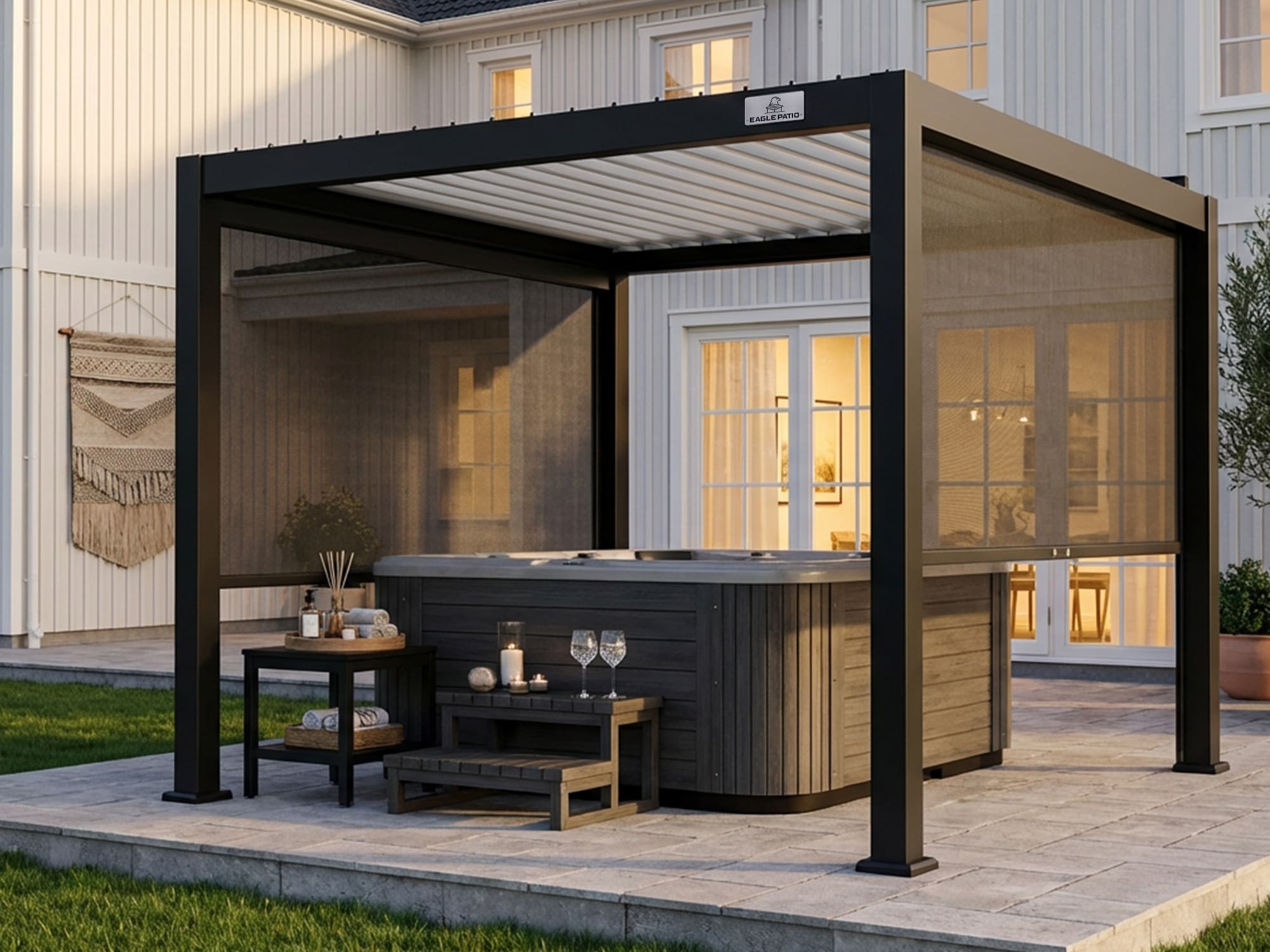 Shade Screen for L5 Louvered Pergola