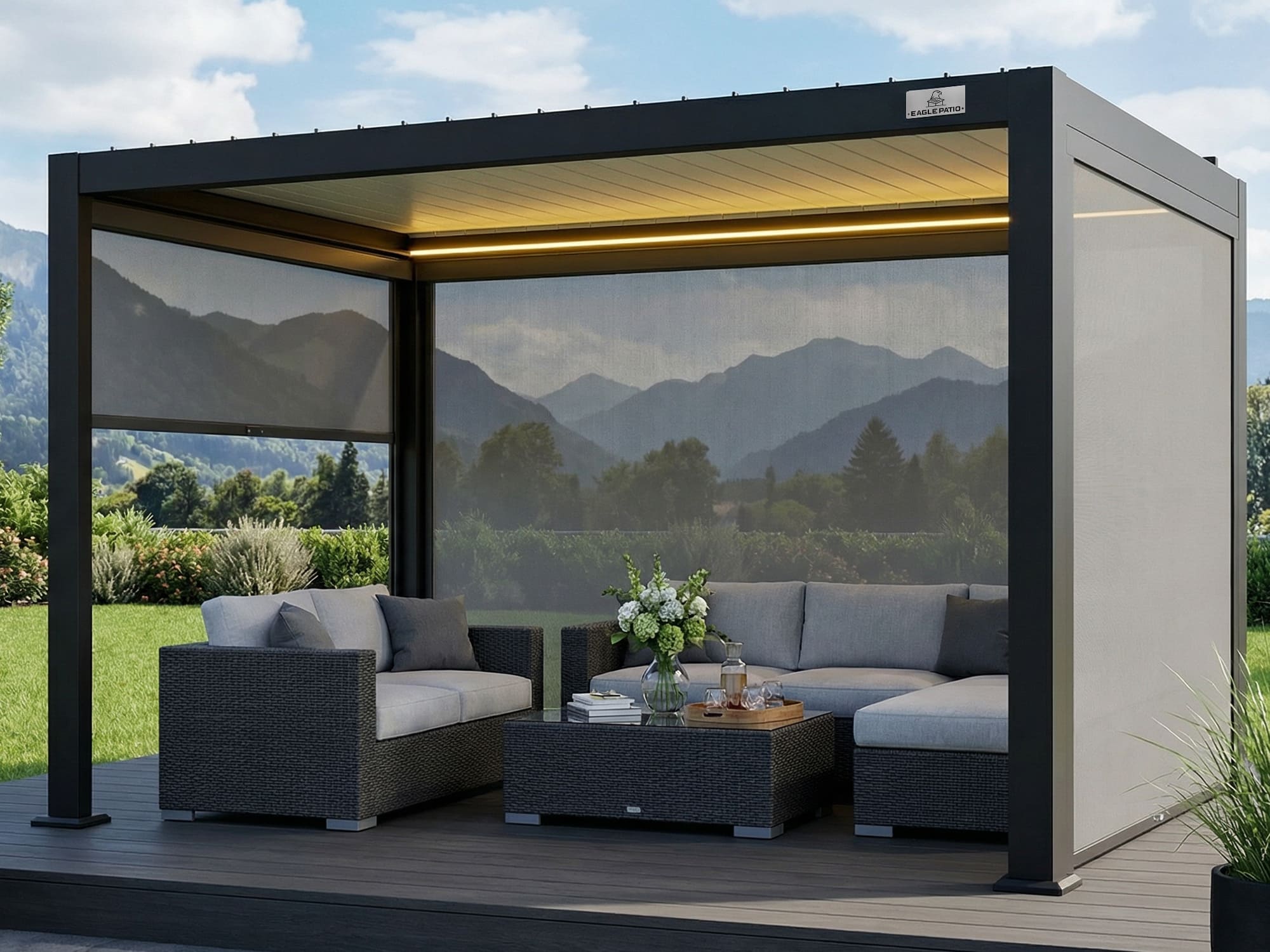 Shade Screen for L5 Louvered Pergola