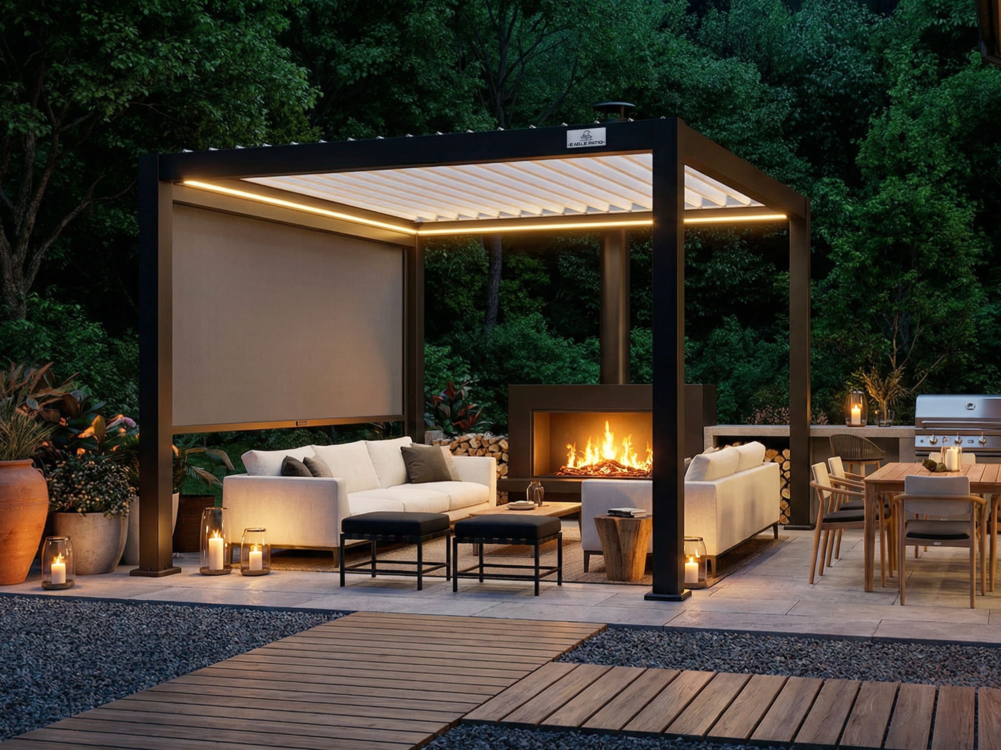 Shade Screen for L5 Louvered Pergola