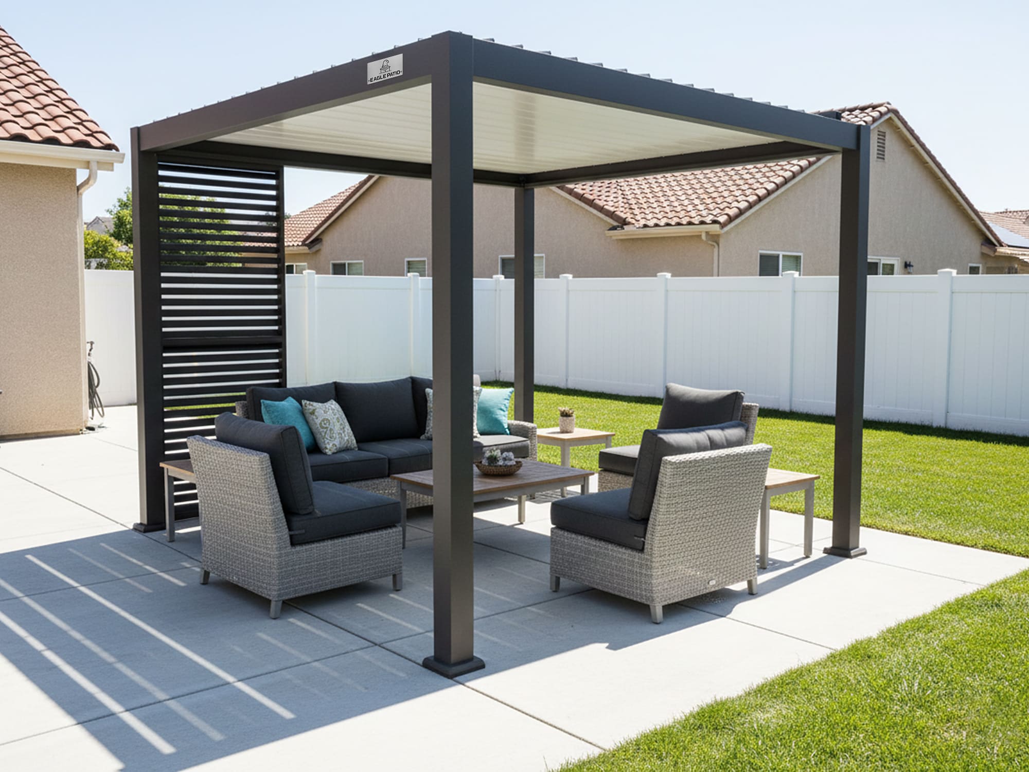 Aluminum Slat Walls for L5 Louvered Pergola