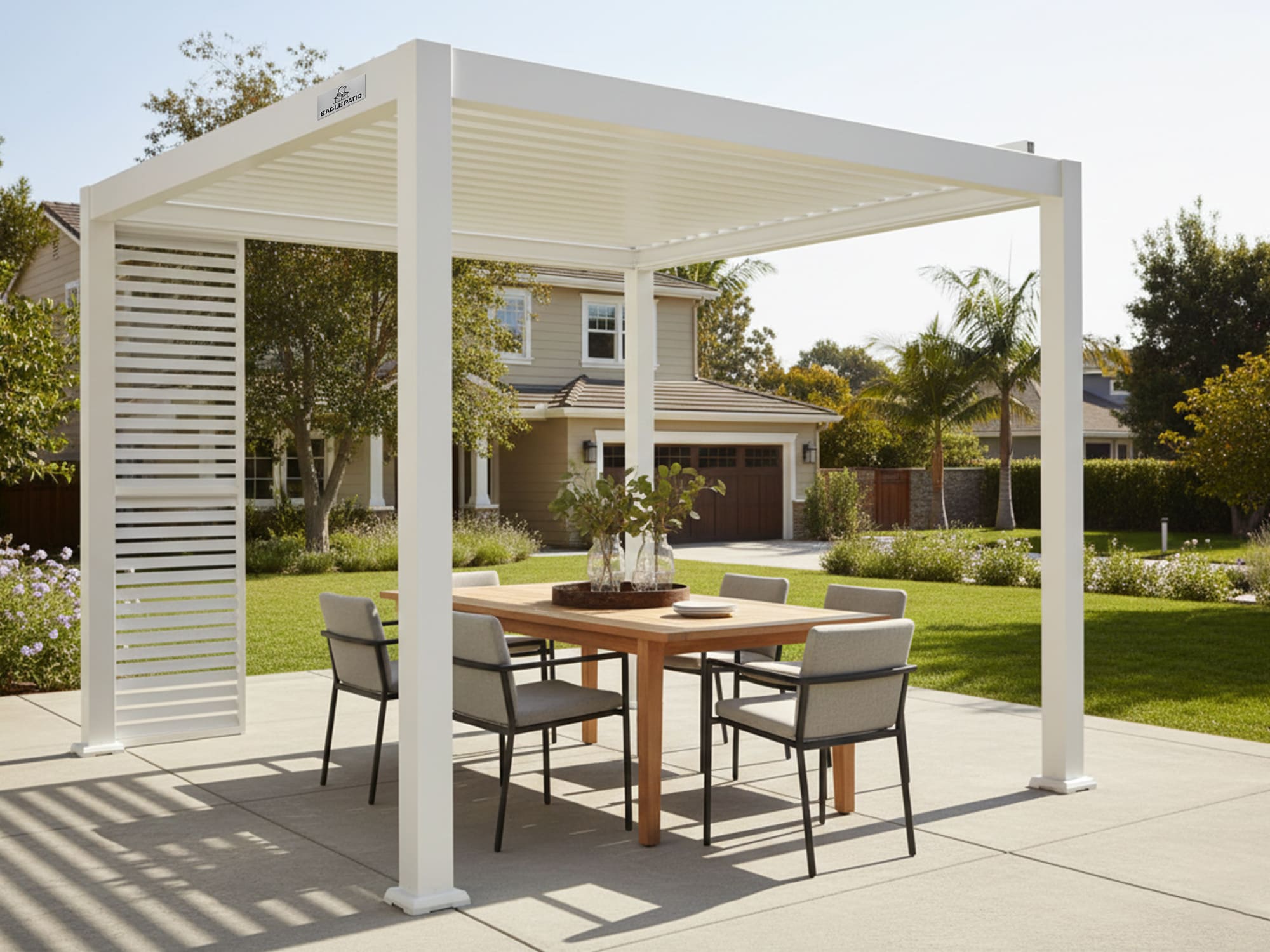 Aluminum Slat Walls for L5 Louvered Pergola
