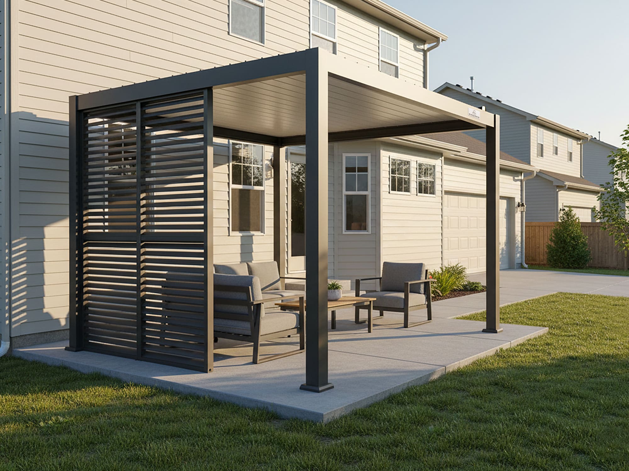 Aluminum Slat Walls for L5 Louvered Pergola