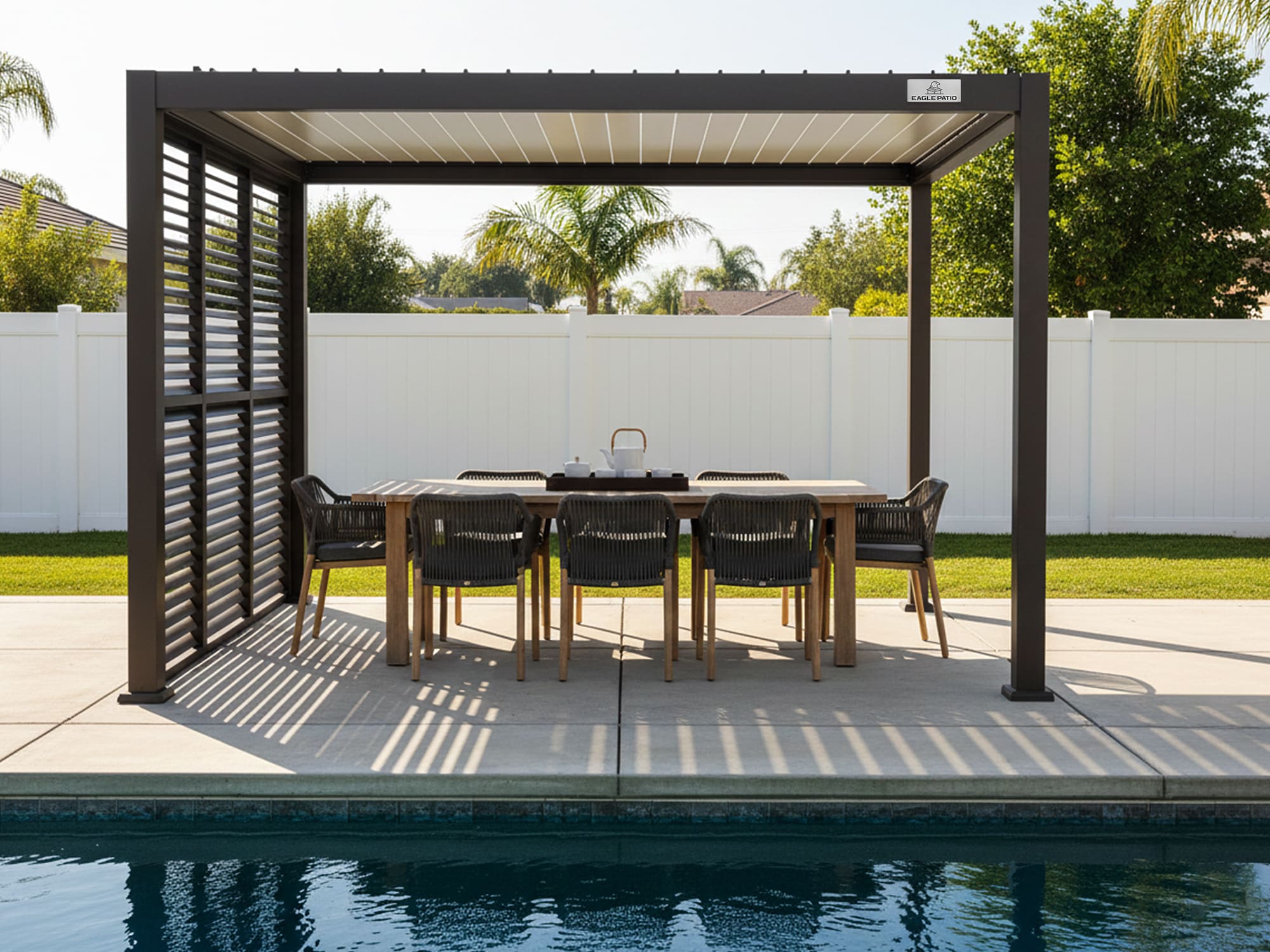 Aluminum Slat Walls for L5 Louvered Pergola