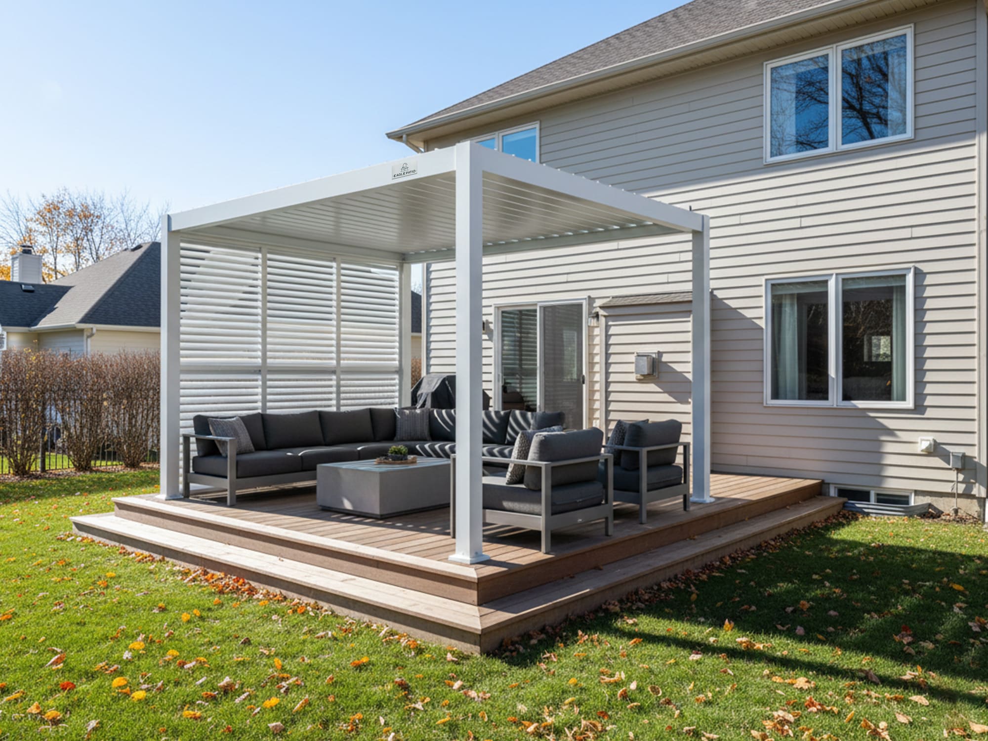 Aluminum Slat Walls for L5 Louvered Pergola