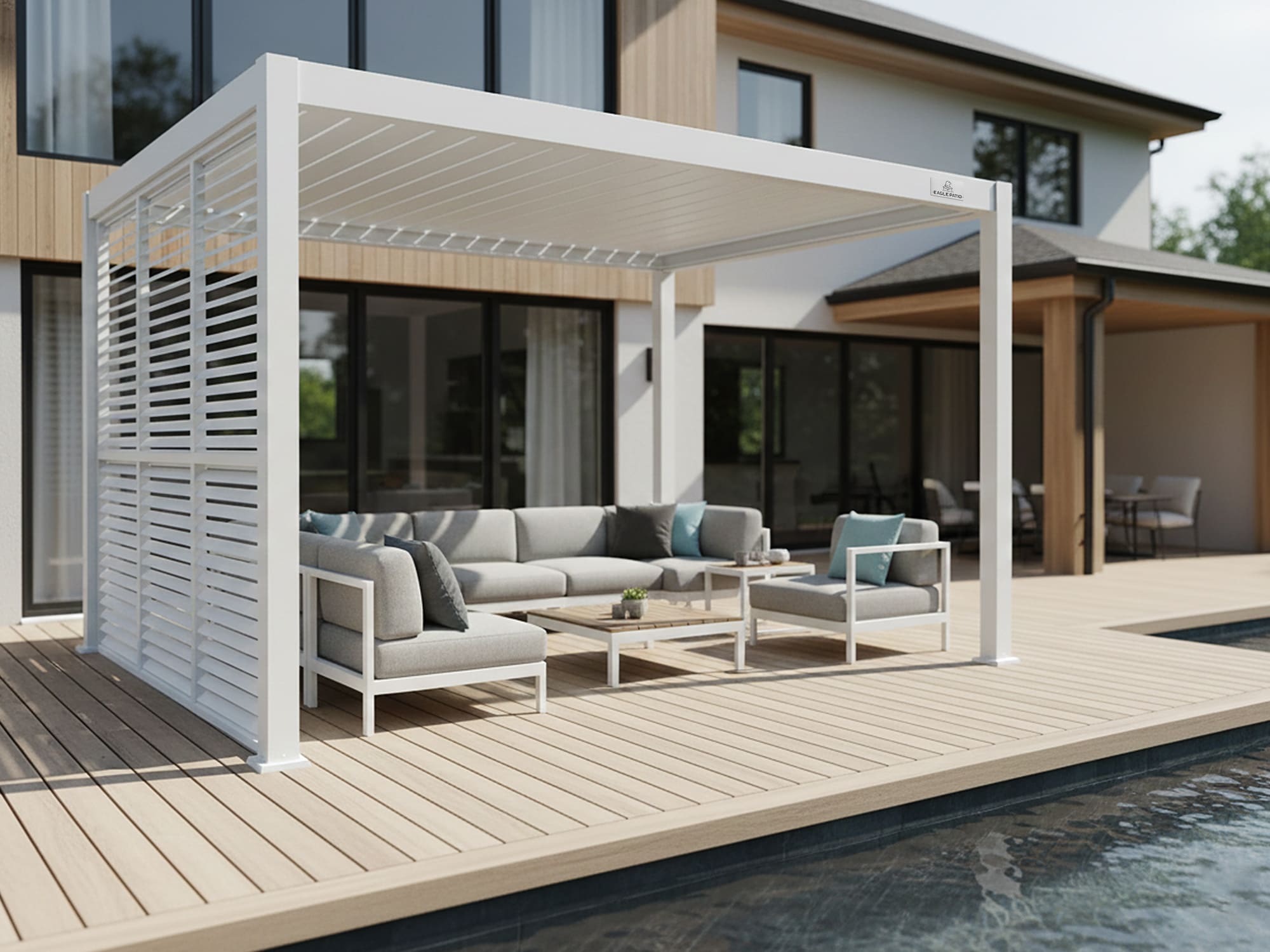 Aluminum Slat Walls for L5 Louvered Pergola