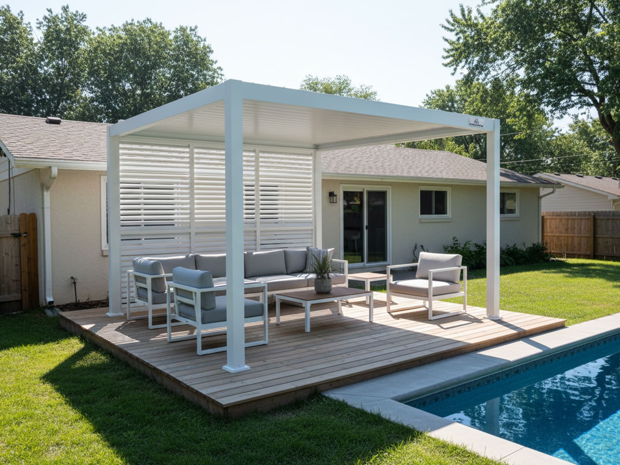 Aluminum Slat Walls for L5 Louvered Pergola