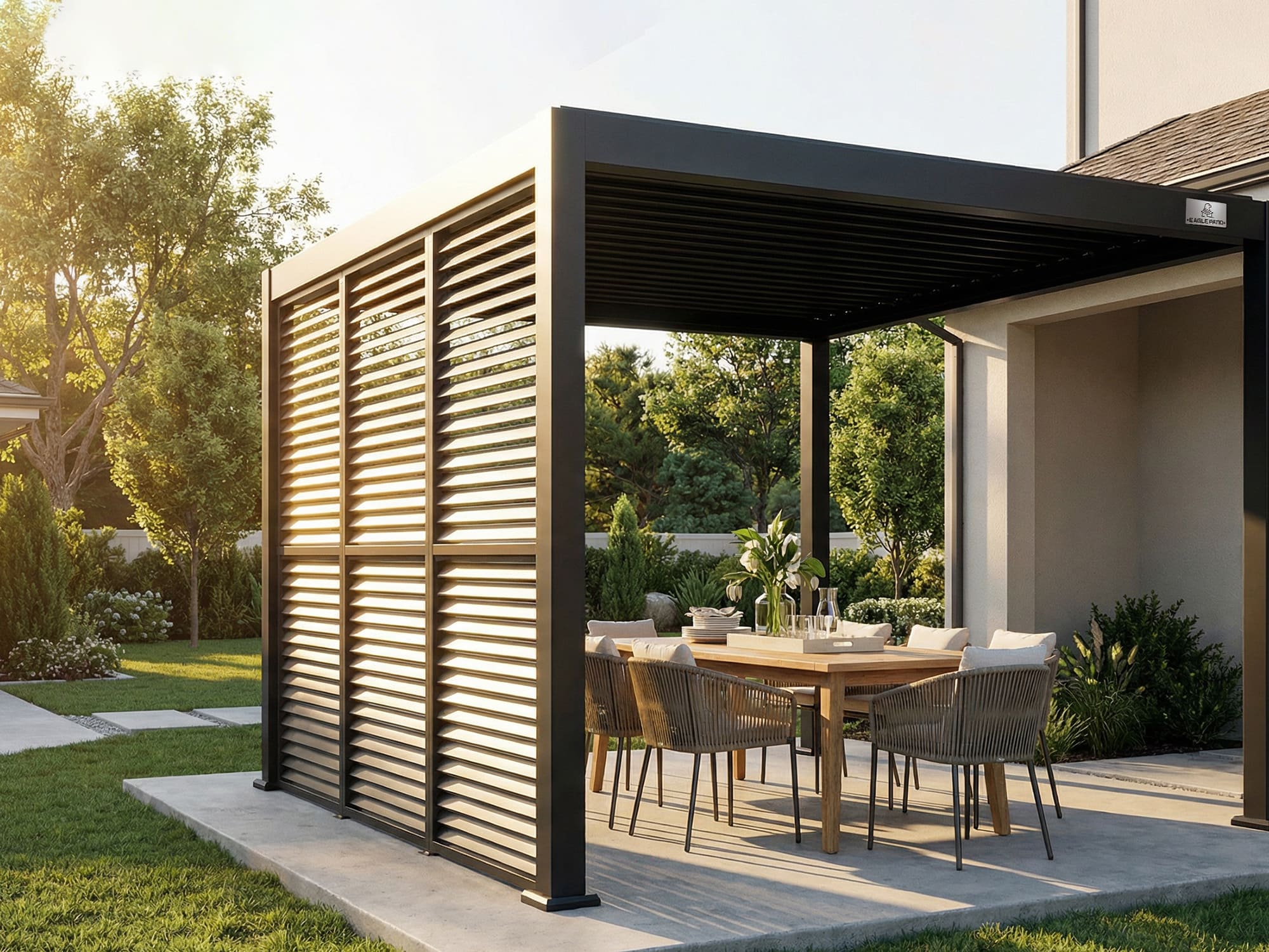 Aluminum Slat Walls for L5 Louvered Pergola