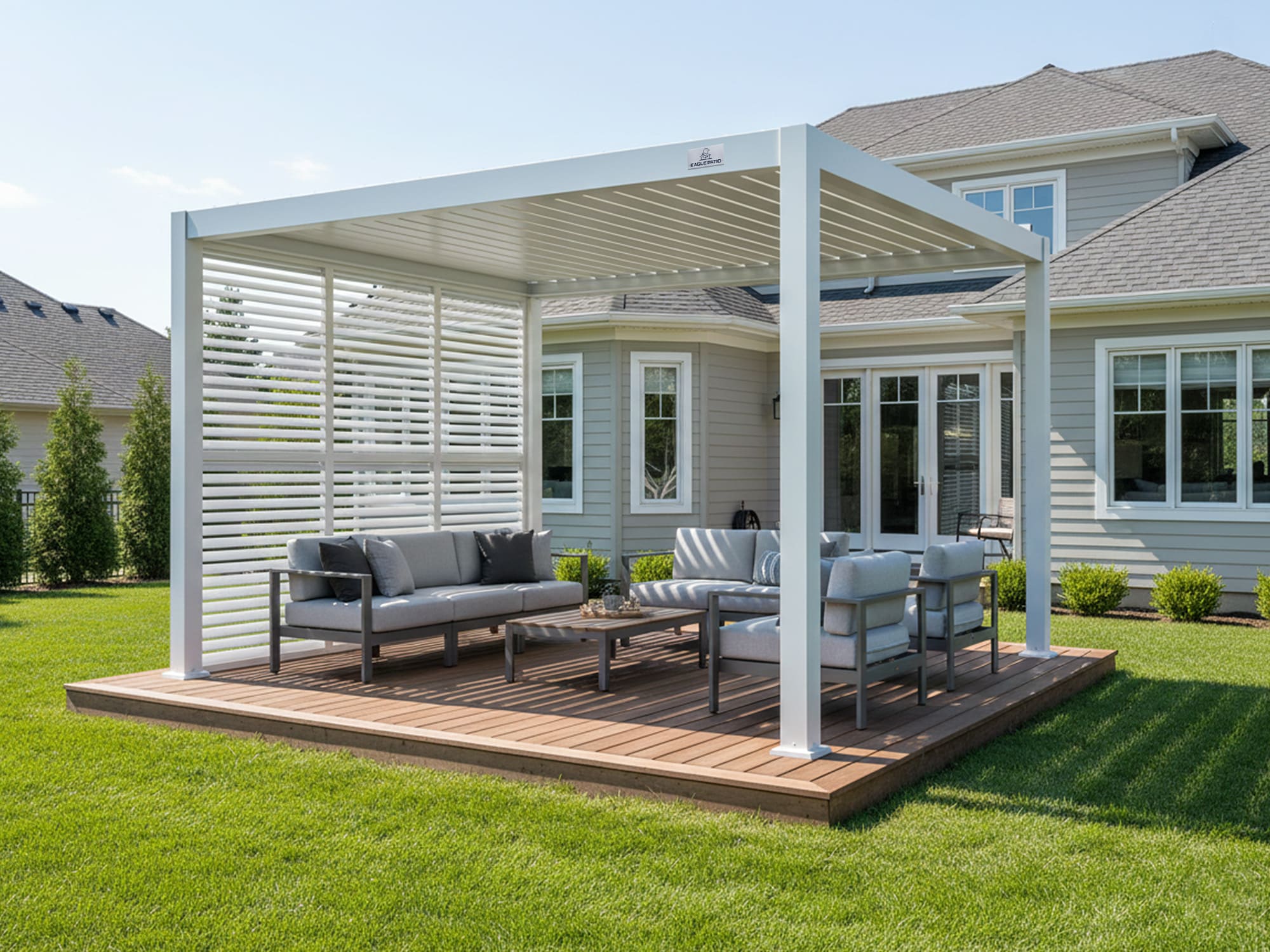 Aluminum Slat Walls for L5 Louvered Pergola