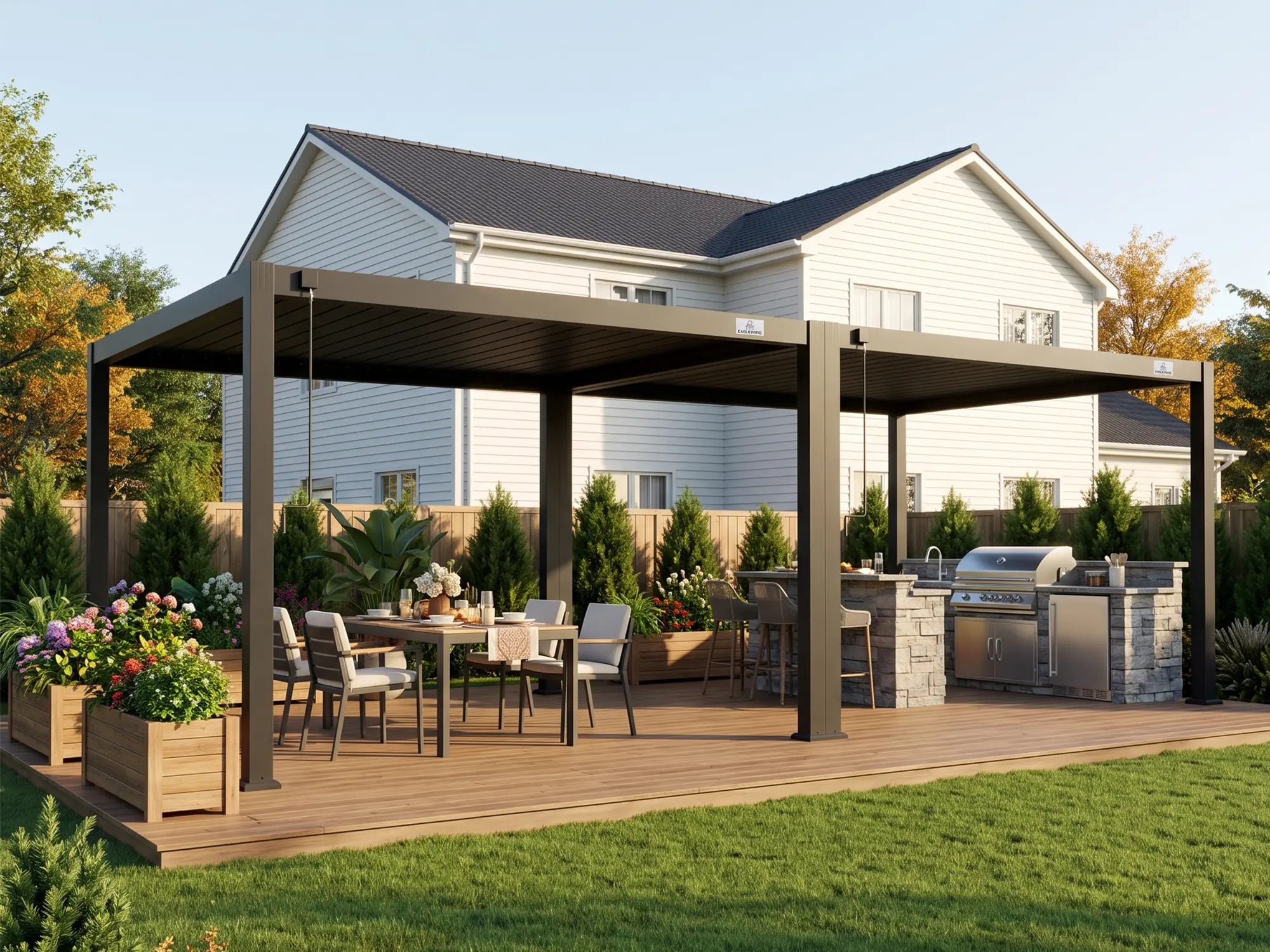 L5 Versatile Aluminum Louvered Pergola