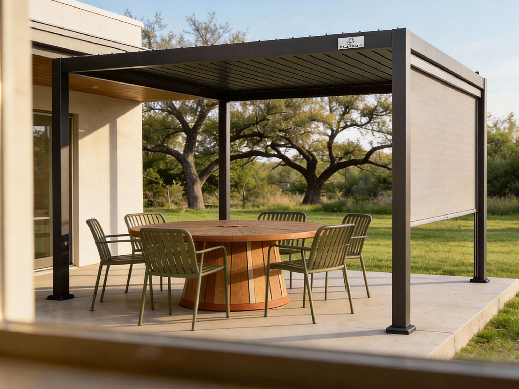 Shade Screen for L5 Louvered Pergola