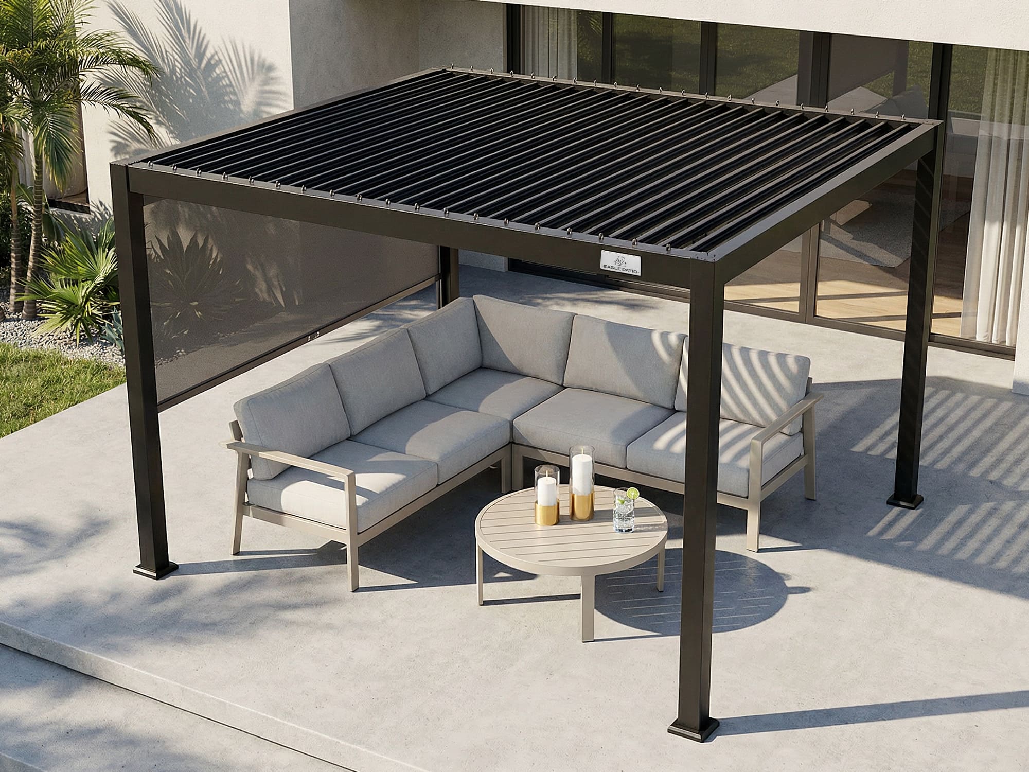 Shade Screen for L5 Louvered Pergola