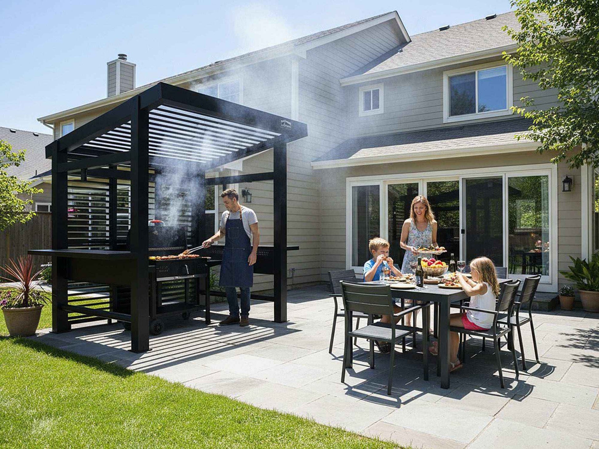 Grill Louvered Pergola Pro