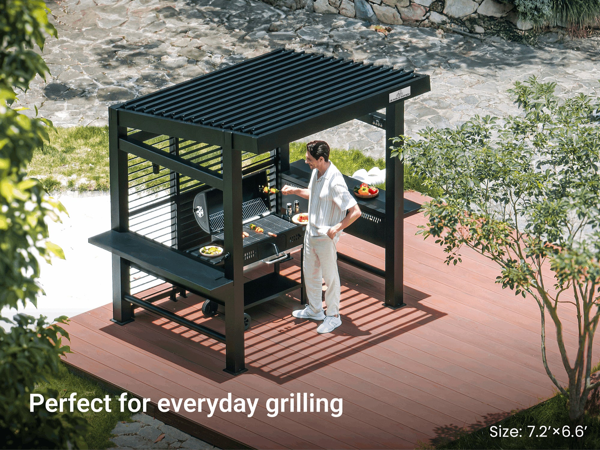 N5 Louvered Grill Pergola Pro