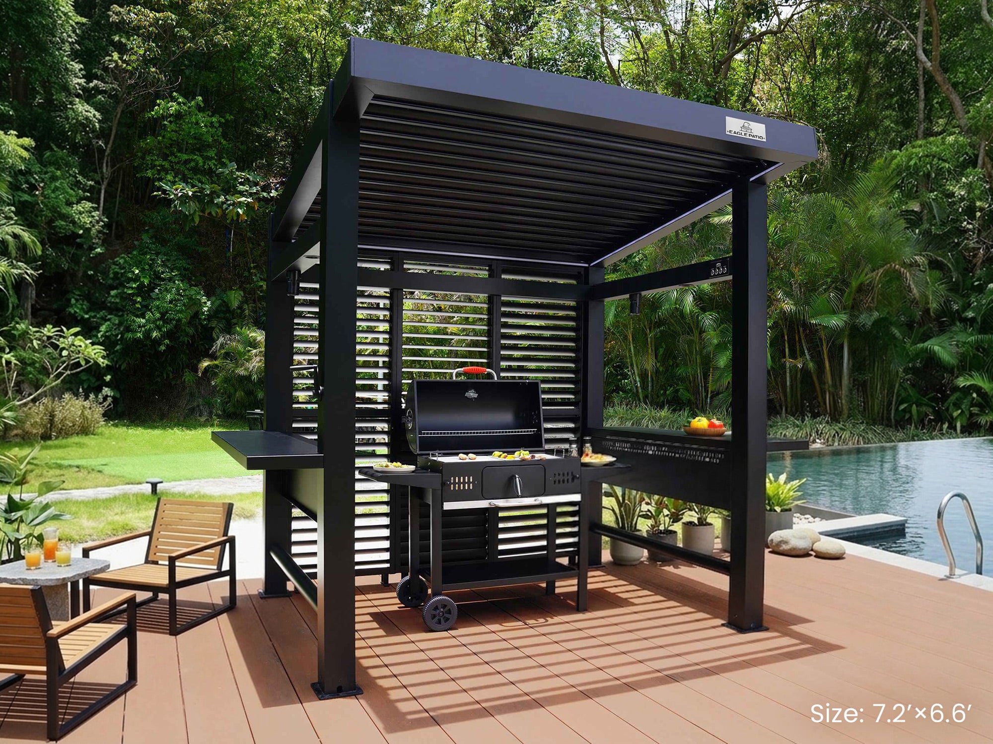N5 Louvered Grill Pergola Pro