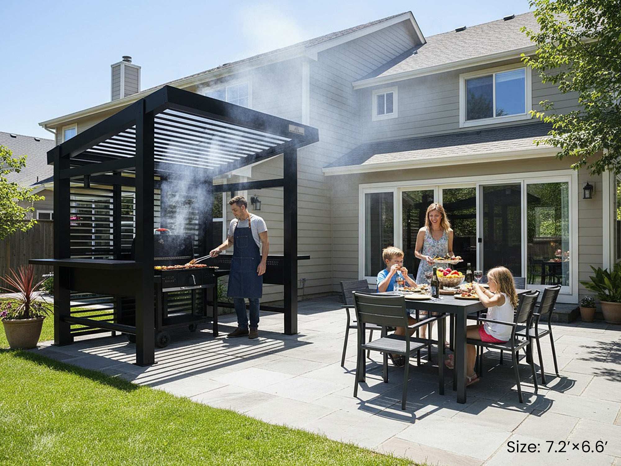 Grill Louvered Pergola Pro