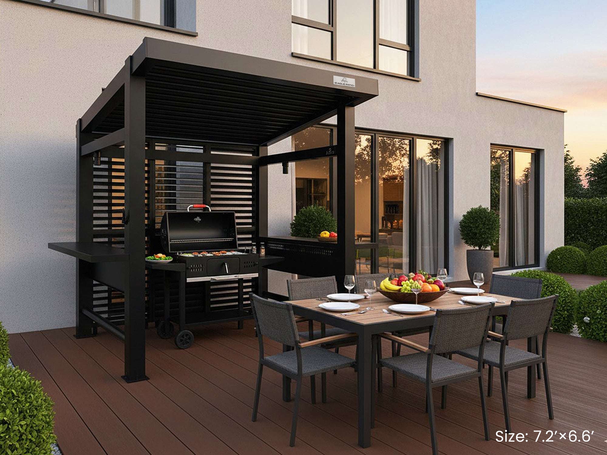 N5 Louvered Grill Pergola Pro