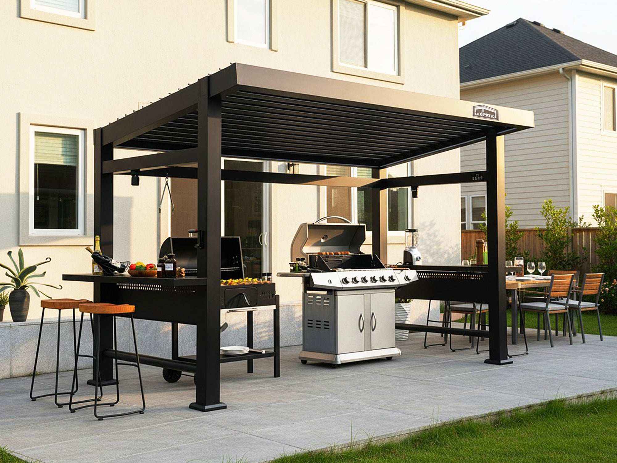 Grill Louvered Pergola Pro