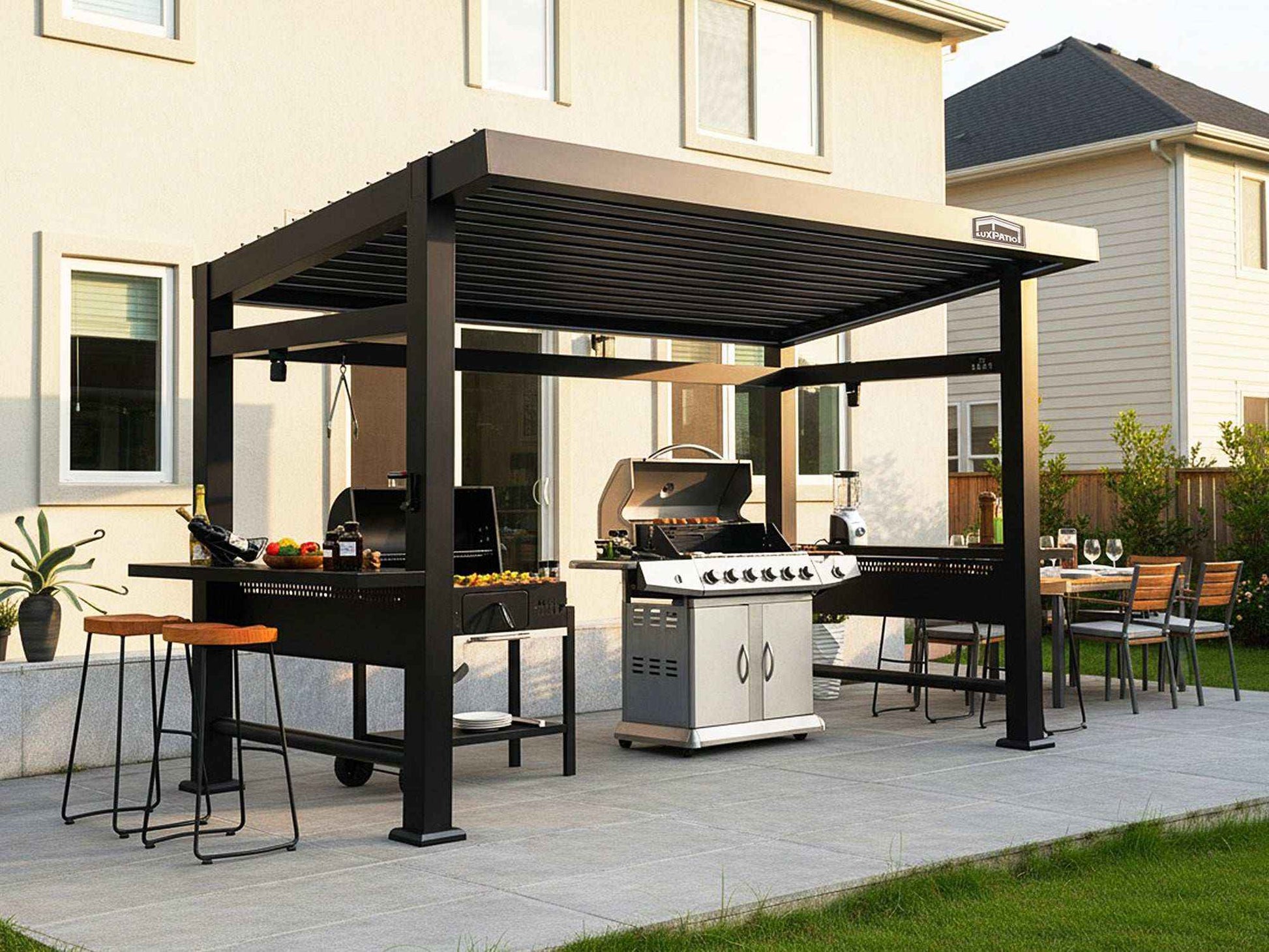 Grill Louvered Pergola Pro