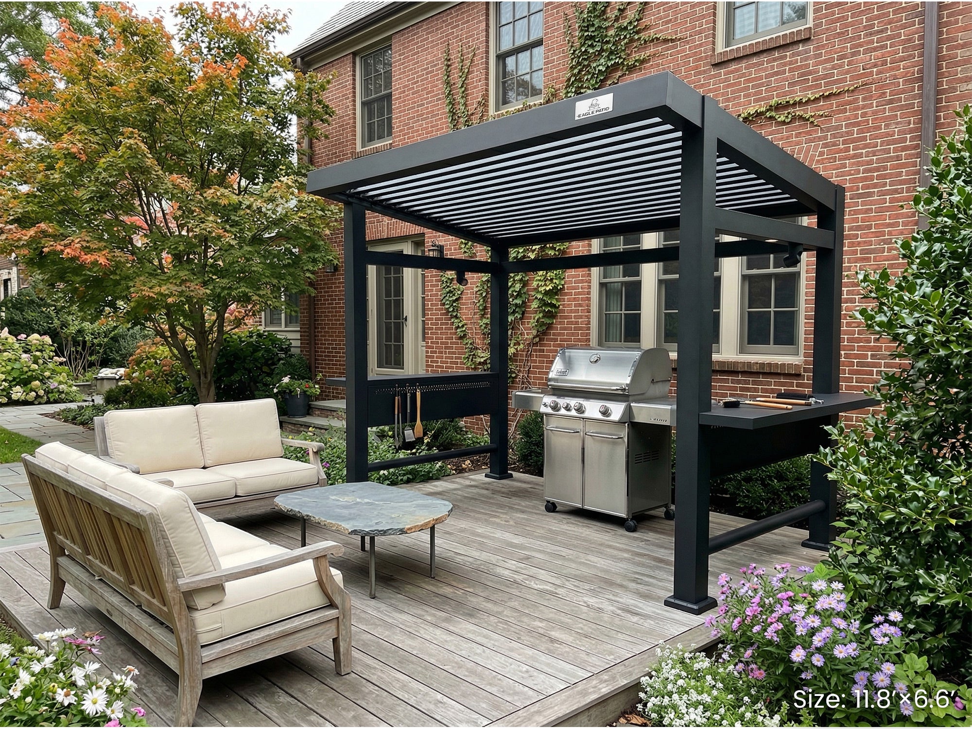 N5 Louvered Grill Pergola Pro