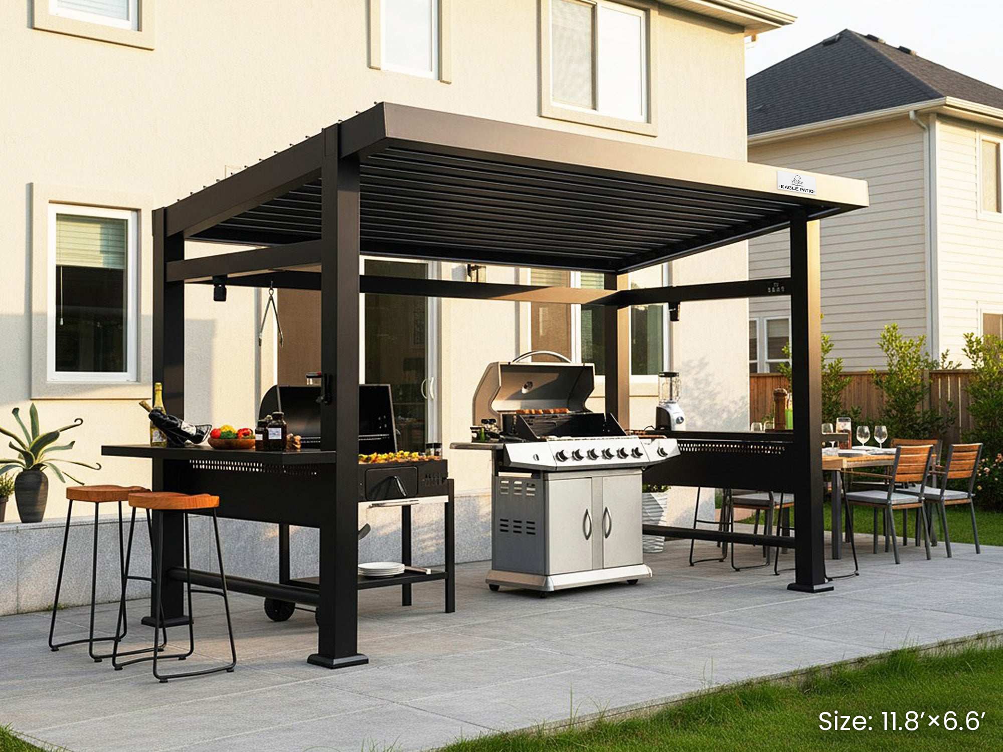 N5 Louvered Grill Pergola Pro