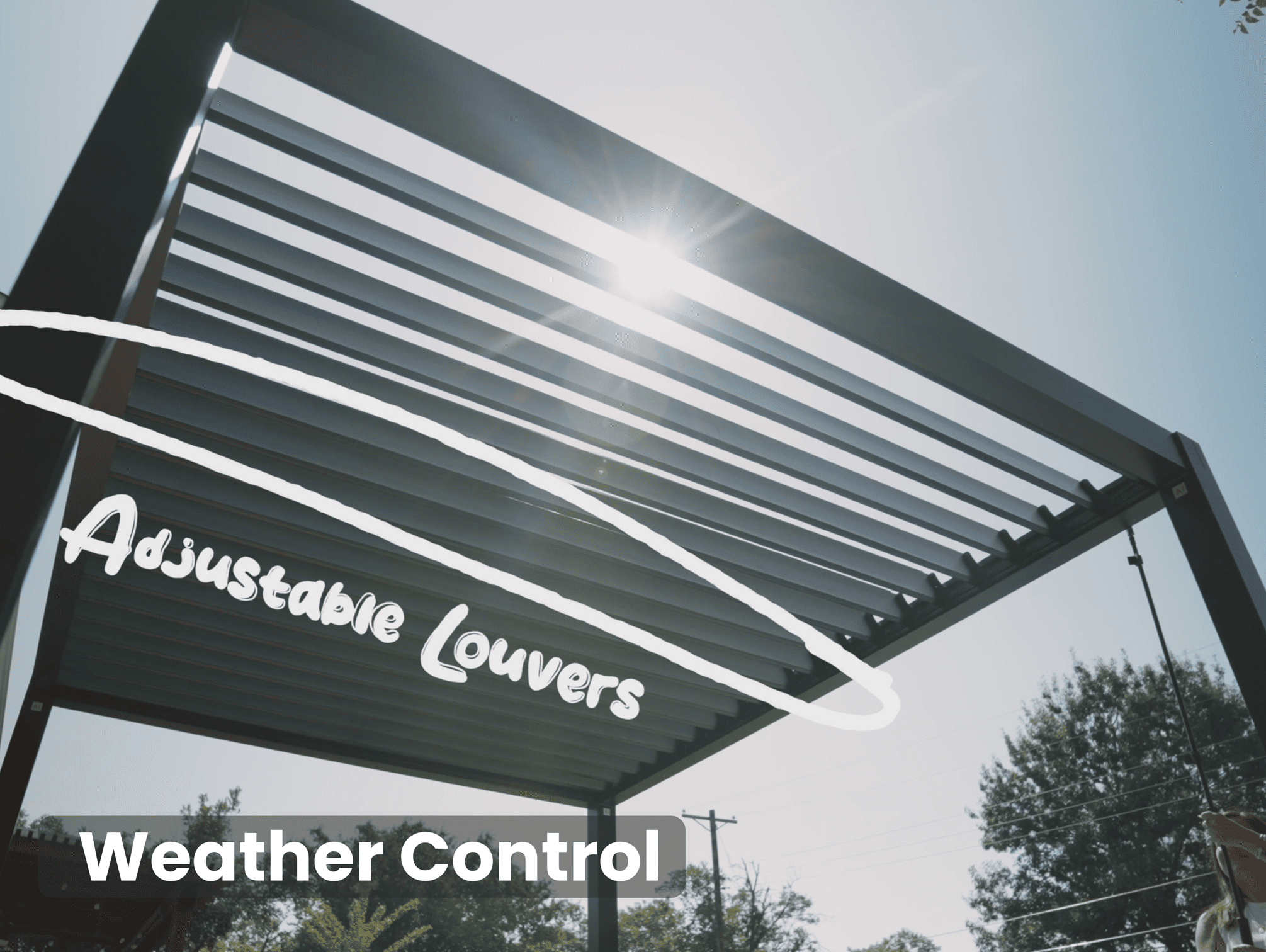 L5 Aluminum Louvered Pergola