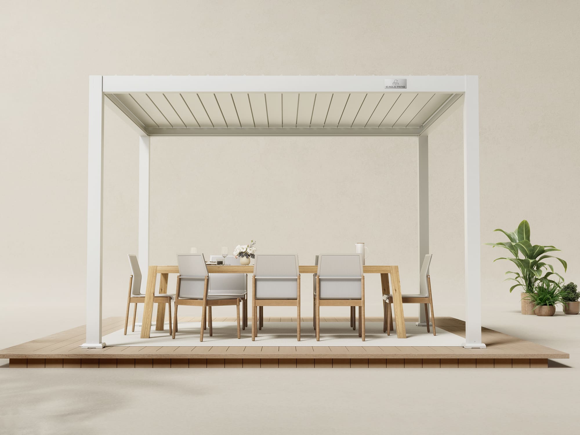 L5 Aluminum Louvered Pergola